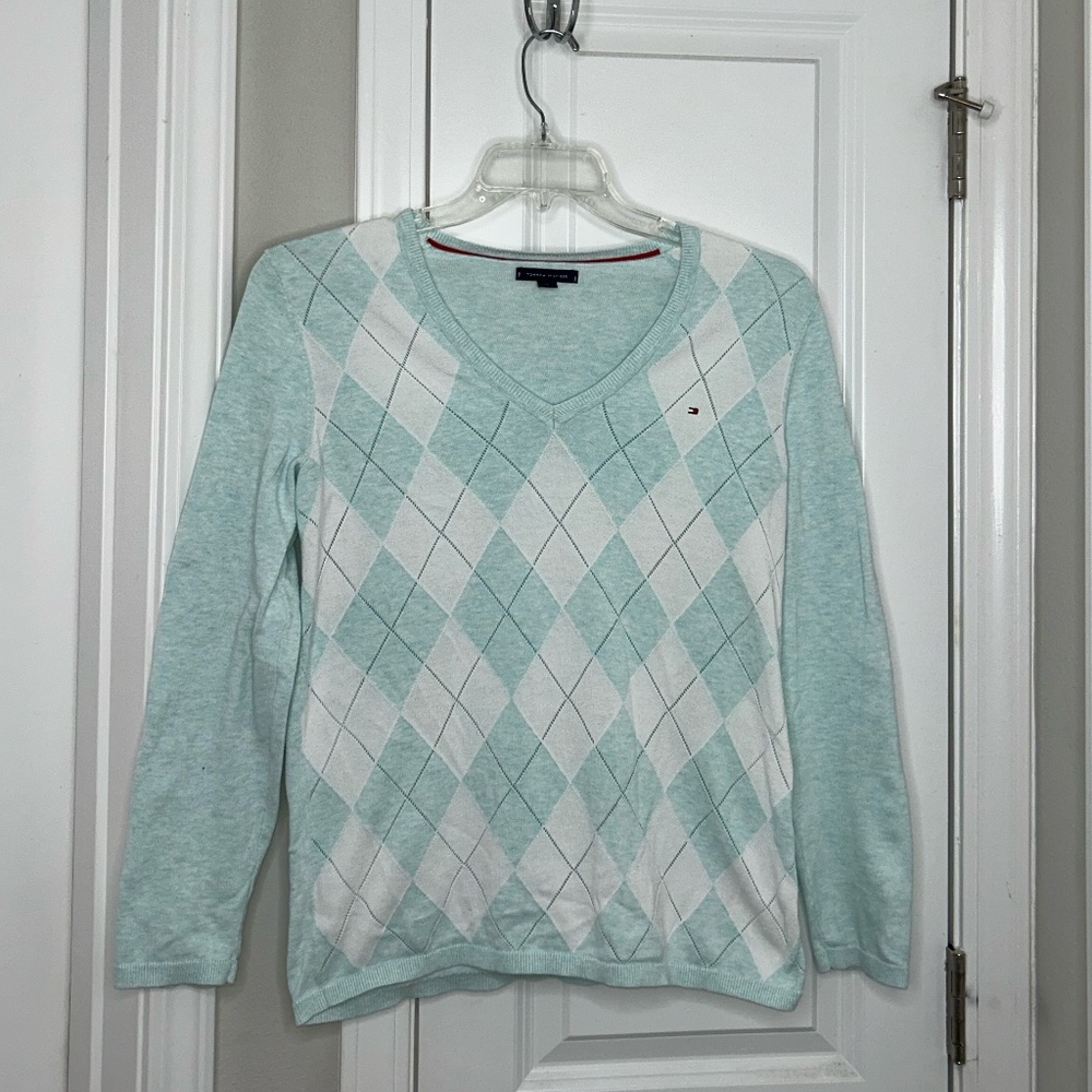 Tommy Hilfiger Teal Long Sleeve Shirt – Women’s Size M